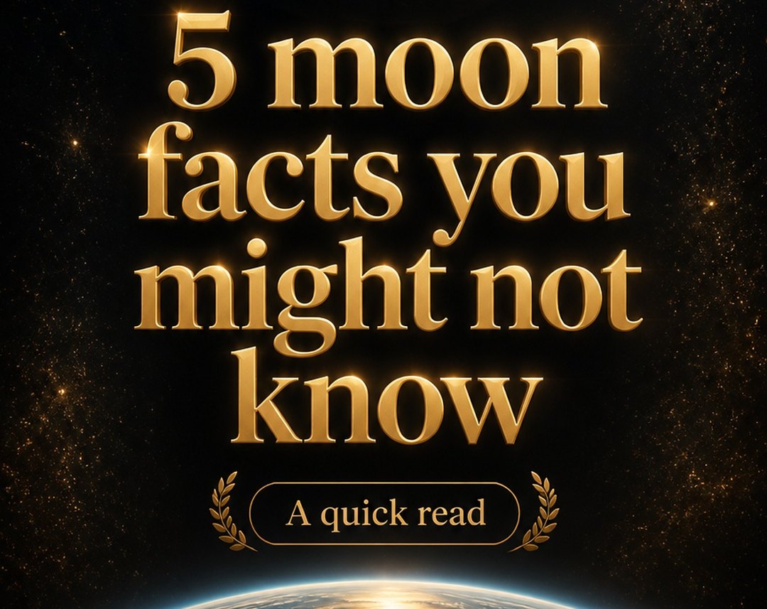 5 moon facts you didn’t know — the moon against a starry sky.